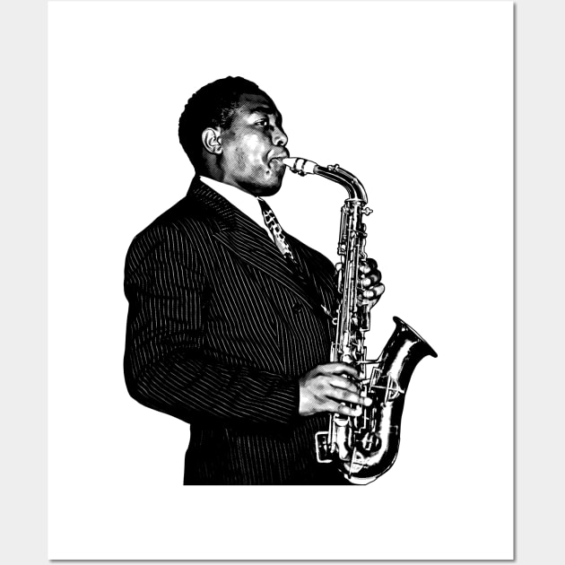 Charlie Parker Retro Wall Art by tykler